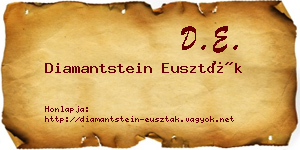 Diamantstein Euszták névjegykártya